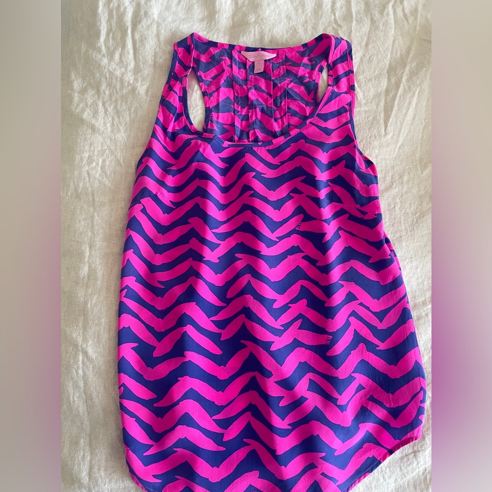 Lilly Pulitzer Silk Racerback Tank Top